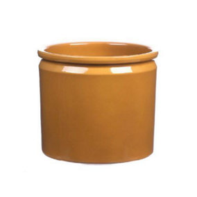 Ceramic Indoor Plant Pot - Curry Glaze H12cm