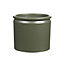 Ceramic Indoor Plant Pot - Green Matt Finish - H12cm