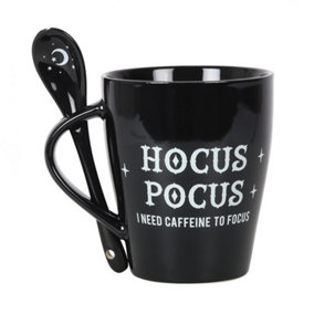 Ceramic Mug and Spoon Halloween Set - Hocus Pocus. (500ml)