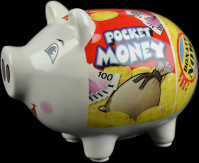 Ceramic Novelty Piggy Bank Coins Money Box Safe Savings Cash Secure Pocket Money Fund