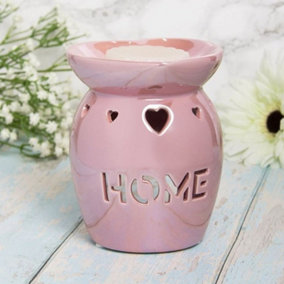 Ceramic Pink Cut Out Home Oil and Wax Burner - Gift Idea