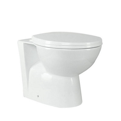 Ceramic  Rimless Bathroom Toilet Pan Back To Wall