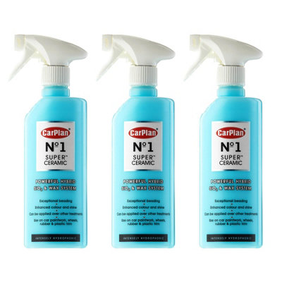 Ceramic SiO2 Wax CarPlan No.1 Super Ceramic Polymer Paint Protection 600ml x3