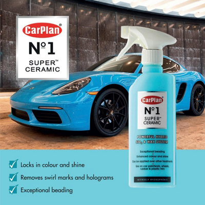 Ceramic SiO2 Wax CarPlan No.1 Super Ceramic Polymer Paint Protection 600ml x3 - 3