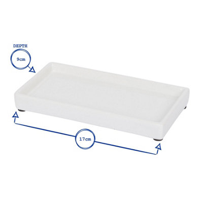 Ceramic Soap Dispenser Tray - White - 3