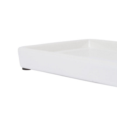 Ceramic Soap Dispenser Trays - White - Pack of 2 - 5