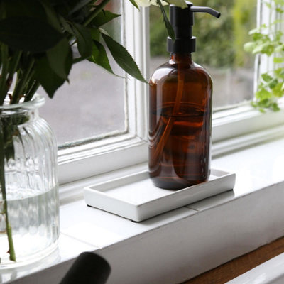 Ceramic Soap Dispenser Trays - White - Pack of 2 - 6