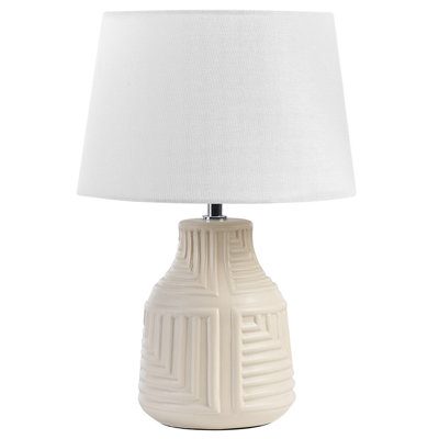 Ceramic Table Lamp Beige OZAMA