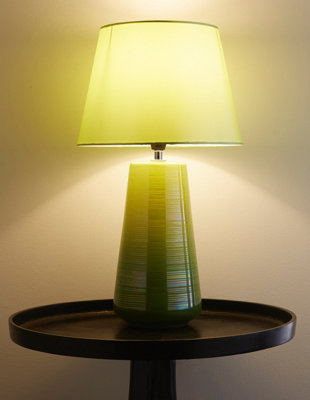 Ceramic table lamps in green glazed finishes with matching lamp shades beautiful modern tall lamps
