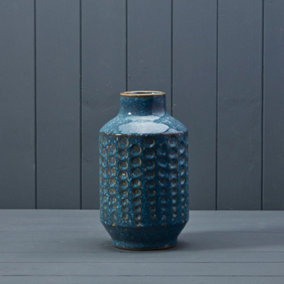 Ceramic Vase with Dimpled Pattern