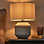 Ceramic White Bedside Table Lamp Room Décor Office Desk Lamp Night Light Table Lamp