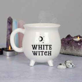 Ceramic White Witches Cauldron Halloween Mug (500 ml)