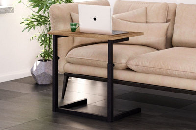 Ceramical Adjustable Laptop Desk Coffee Table, Walnut