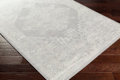 CEREN Vintage Traditional Oriental Boho Grey Area Rug 160 x 215 cm