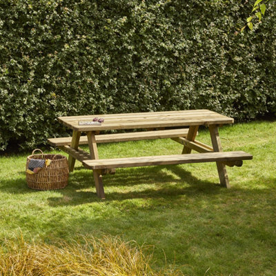 Cerland Matisse 6 Seater Wooden Picnic Table 6ft - Pressure Treated - 4