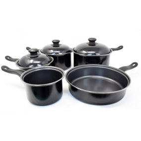 Cermalon Pan Set Pot Cooking 5 Piece Carbon Steel