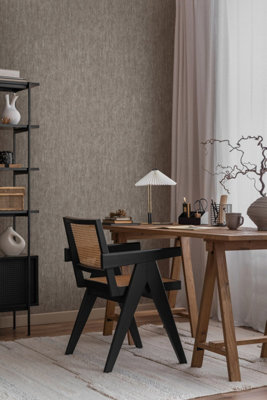 Cerra Brown Cleo Plain Texture Wallpaper A4 Sample