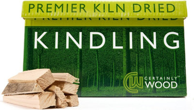 Certainly Wood Kindling - Kiln Dried Natural Firelighters for Woodburning Stove Open Fire Bbq Pizza Oven Fireplace Chimenea Barbec