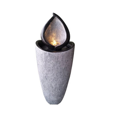 Certikin Heissner Flame Vase Water Feature Complete with Pump + Light 016642-00