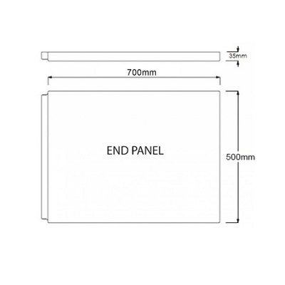 Cesar 1700 x 700mm Acrylic Square Edged Single Ended White Straight Bath Square Screen with Towel Rail & Front,End Panel