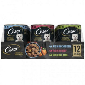 Cesar Natural Goodness Tins Mixed Selection In Loaf 12x400