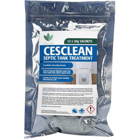 Cesclean - Bacterial Septic Tank Treatment - 12 x 20g - 12 Month Supply