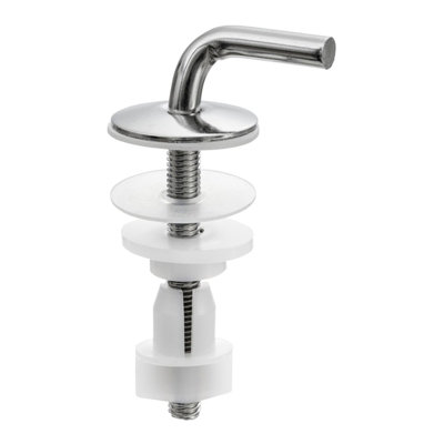 Chrome bottom fix toilet seat fitting.