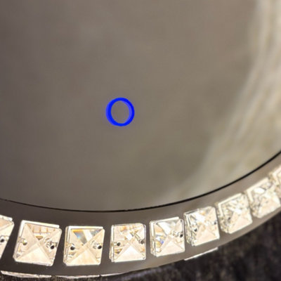 CGC ARIELLA 600mm Round Crystal LED Mirror Light with 3 CCT switch
