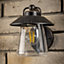 CGC Black Bronze Vintage Outdoor Garden Porch Patio Wall Lantern Light