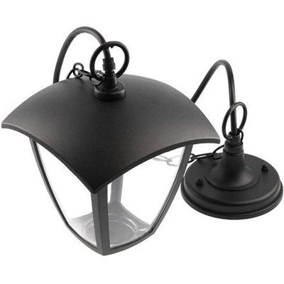 CGC Black Outdoor Chain Outdoor Hanging Lantern Light