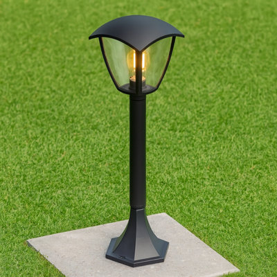CGC Black Outdoor Large Garden Post Pathway Coach Style Light