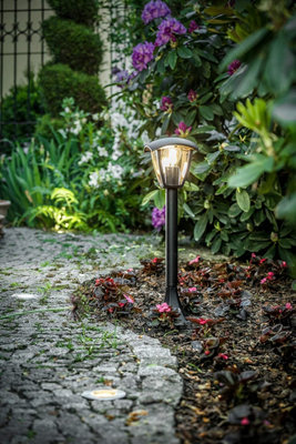 CGC Black Outdoor Large Garden Post Pathway Coach Style Light