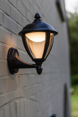 CGC Black Outdoor LED Wall Coach Garden Lantern Light