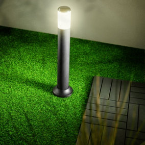 CGC Black Post Bollard Light Outdoor Garden Pathway IP54 Weatherproof