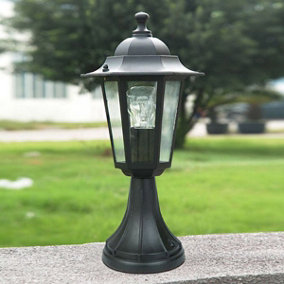 CGC Black Small Coach Lantern Post Pathway Light