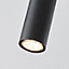 CGC Black Triple Slim Cylinder Ceiling Pendant Kitchen Light