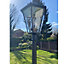 CGC Black Victorian Style LED Solar Lantern Large Lampost Light