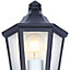 CGC Black Vintage Style Half Lantern Outdoor Porch Wall Light