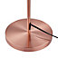 CGC Brushed Copper Curved Industrial Metal Floor Lamp