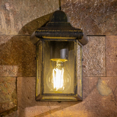 CGC CAMILA Antique Bronze Outdoor Wall Lantern Clear Diffuser