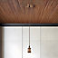 CGC CASSIE Copper 1.5m Adjustable E27 Ceiling Suspension Cable Pendant and Matching Ceiling Rose