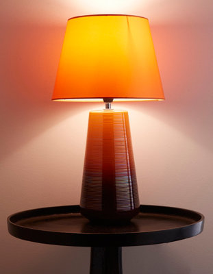 Orange table lamps for deals living room