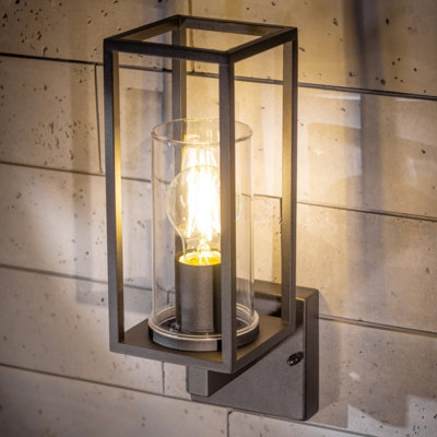 Freya Glass Coach Lantern Wall Light