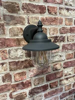 CGC Dark Grey Outdoor Garden porch Lantern Wall Light