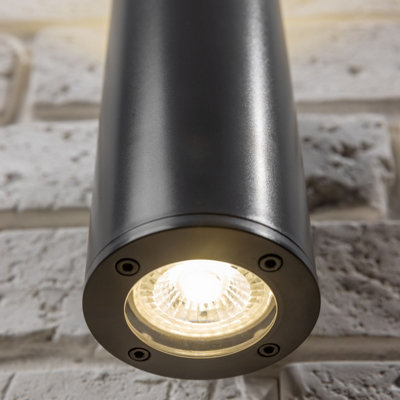 Buy CGC Dark Grey Up and Down GU10 Wall Light Round Cylinder Outdoor ...