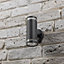 CGC Dark Grey Up and Down Outdoor Wall Light Clear Ring Diffuser Modern Garden Patio Outside Door Terrace GU10 IP54 Weatherproof