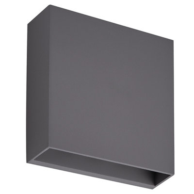 CGC Dark Grey Up Down LED Wall Light Outdoor Garden Indoor IP65 ...