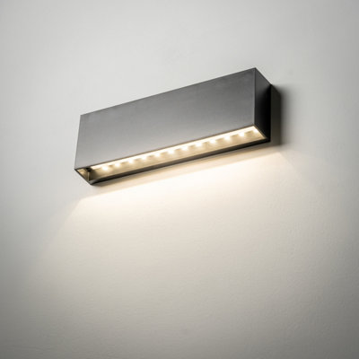 CGC DARNA Black Slim LED Outdoor Wall Light Up and Down 4000k Natural White IP65