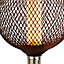 CGC Decorative Black Mesh Dimmable LED Bulb 1800K Ultra Warm Round Globe