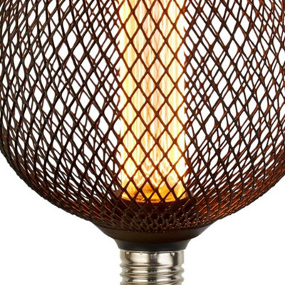 CGC Decorative Black Mesh Dimmable LED Bulb 1800K Ultra Warm